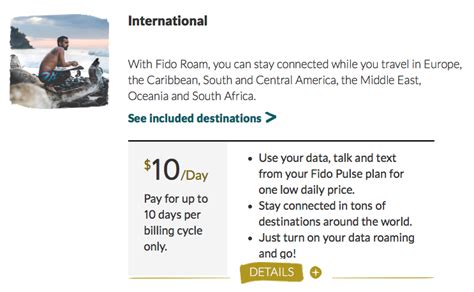 international roaming fido